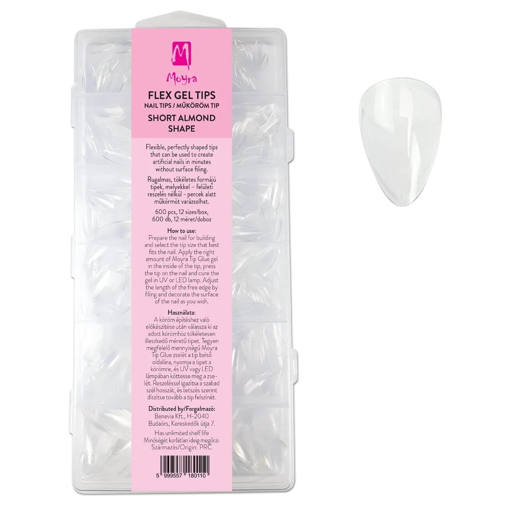 Moyra · Flex Gel Tips, Short Almond