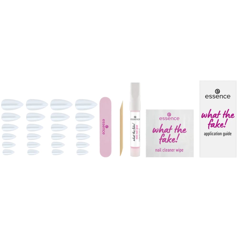 Essence · What The Fake! Press-On Nails 01 Glazed, 28 kpl